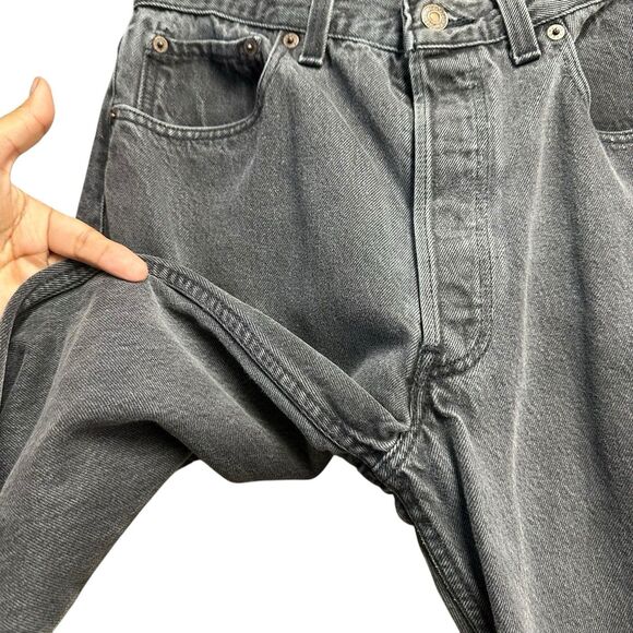 Levi’s 501 XX Jeans Mens Black Denim Jeans 33x32 USA Vintage 1994 Button Fly - Picture 4 of 16